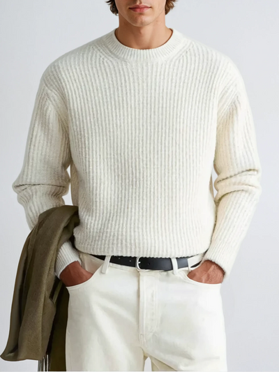 Sahari - Herren Pullover | Gerippt, O-Hals, Hochwertiges Material