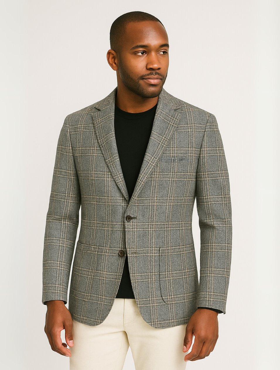 Sahari - Herren Sakko | Slim Fit, Leicht, Schwarz, Modern