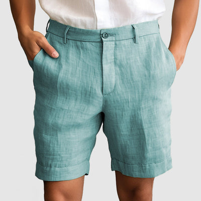 Sahari - Herren Shorts | Atmungsaktive Baumwoll-Leinen-Mischung, Lässiger Stil