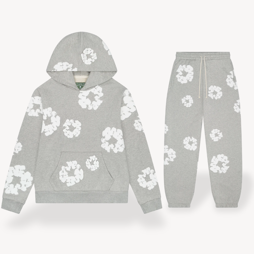 Sahari - Unisex Hoodie und Jogger Set | Hochwertige Baumwollmischung, Blumenmuster