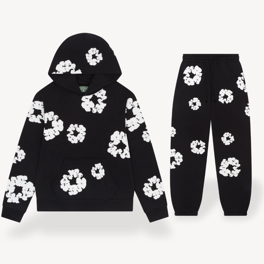 Sahari - Unisex Hoodie und Jogger Set | Hochwertige Baumwollmischung, Blumenmuster