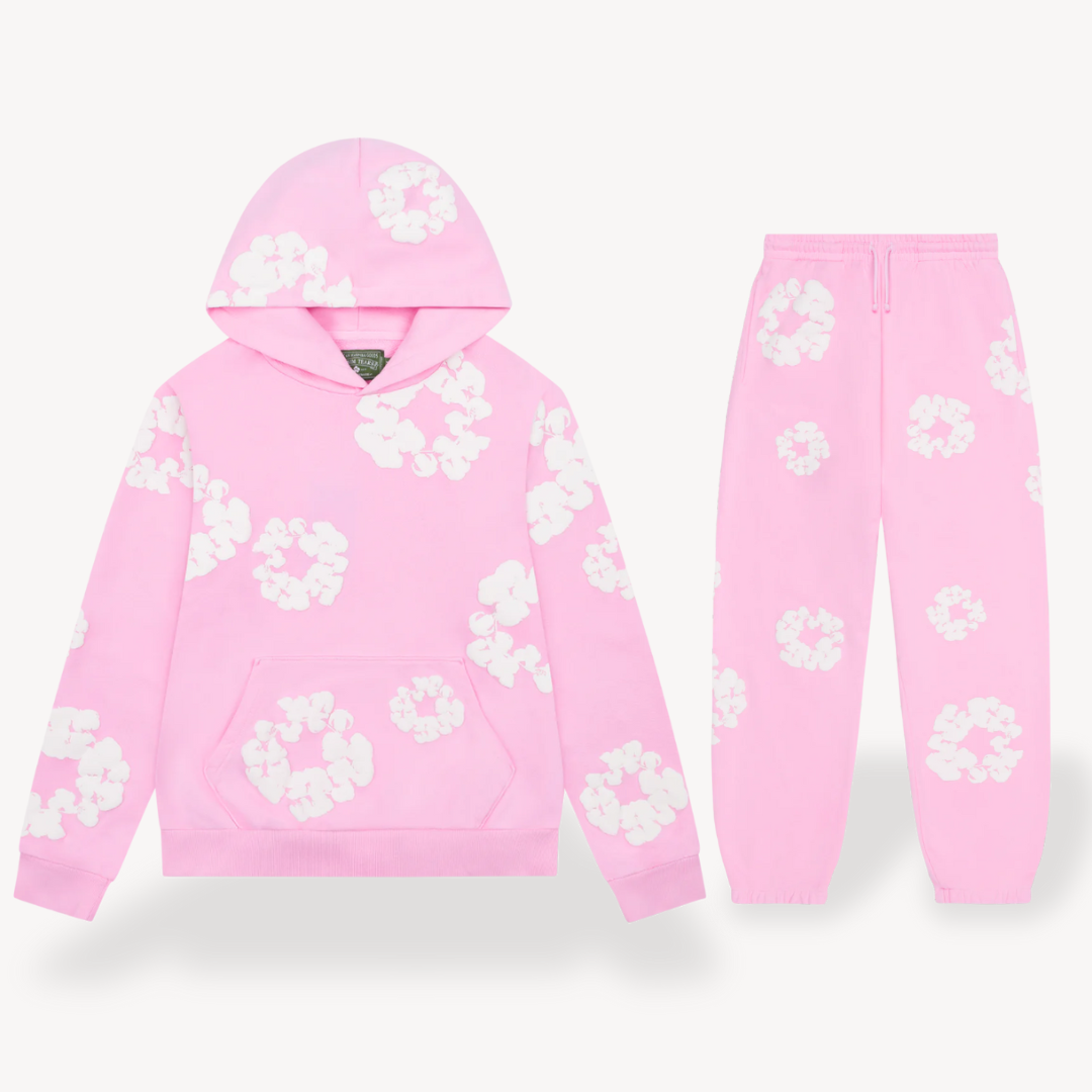 Sahari - Unisex Hoodie und Jogger Set | Hochwertige Baumwollmischung, Blumenmuster