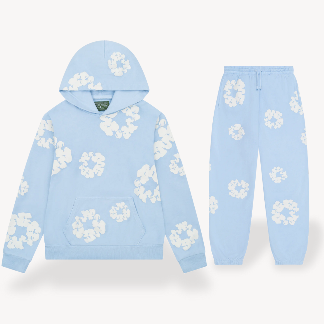 Sahari - Unisex Hoodie und Jogger Set | Hochwertige Baumwollmischung, Blumenmuster