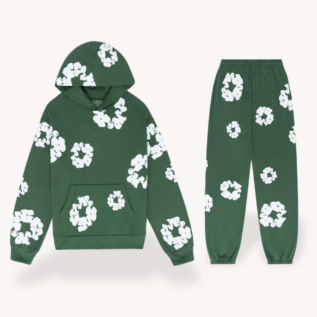 Sahari - Unisex Hoodie und Jogger Set | Hochwertige Baumwollmischung, Blumenmuster