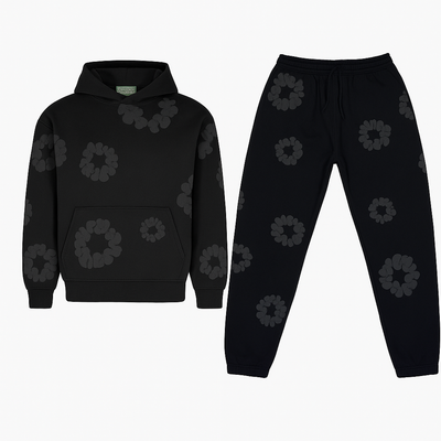 Sahari - Unisex Hoodie und Jogger Set | Hochwertige Baumwollmischung, Blumenmuster