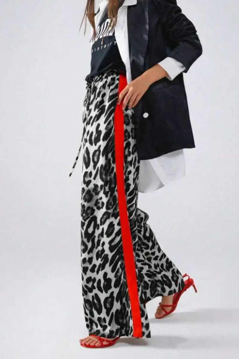 Romy™ | Leopard Hose mit Streifen