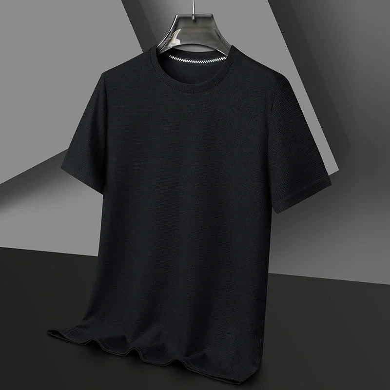 Herren Texturiert Kurzarm T-Shirt | Rundhals