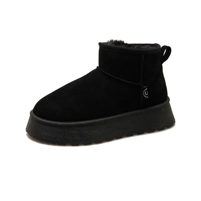 Damen Klassische Plattformstiefel mit Dicke Sohle