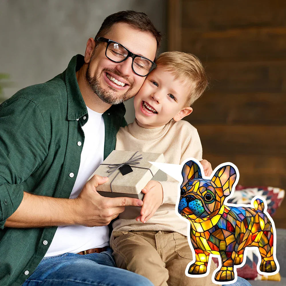 Leuchthund - handgefertigte Lampe, die Herzen erstrahlen lässt