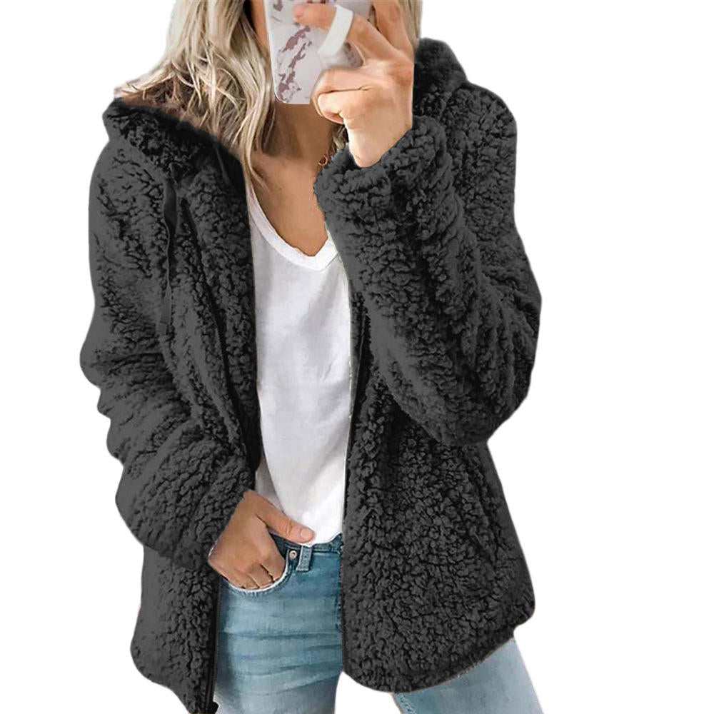 Damen Winterjacke Mit Flauschigem Design