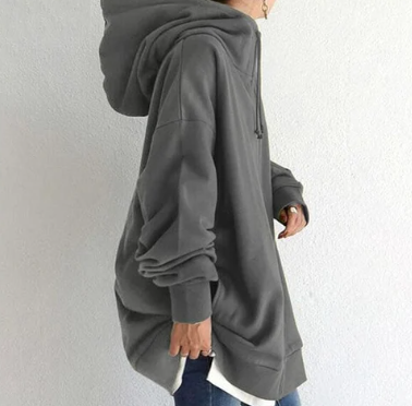 Celestine | Damen Hoodie Jacke mit Kapuze | Oversize Zipper & Kordelzug für lässigen Komfort