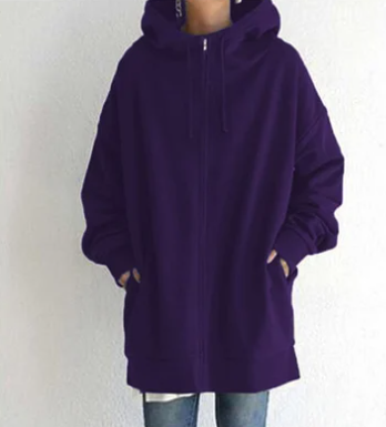 Celestine | Damen Hoodie Jacke mit Kapuze | Oversize Zipper & Kordelzug für lässigen Komfort