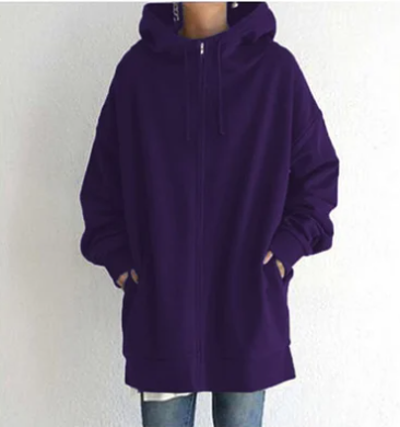 Celestine | Damen Hoodie Jacke mit Kapuze | Oversize Zipper & Kordelzug für lässigen Komfort