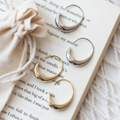 Luxusohrringe aus Gold und Silber