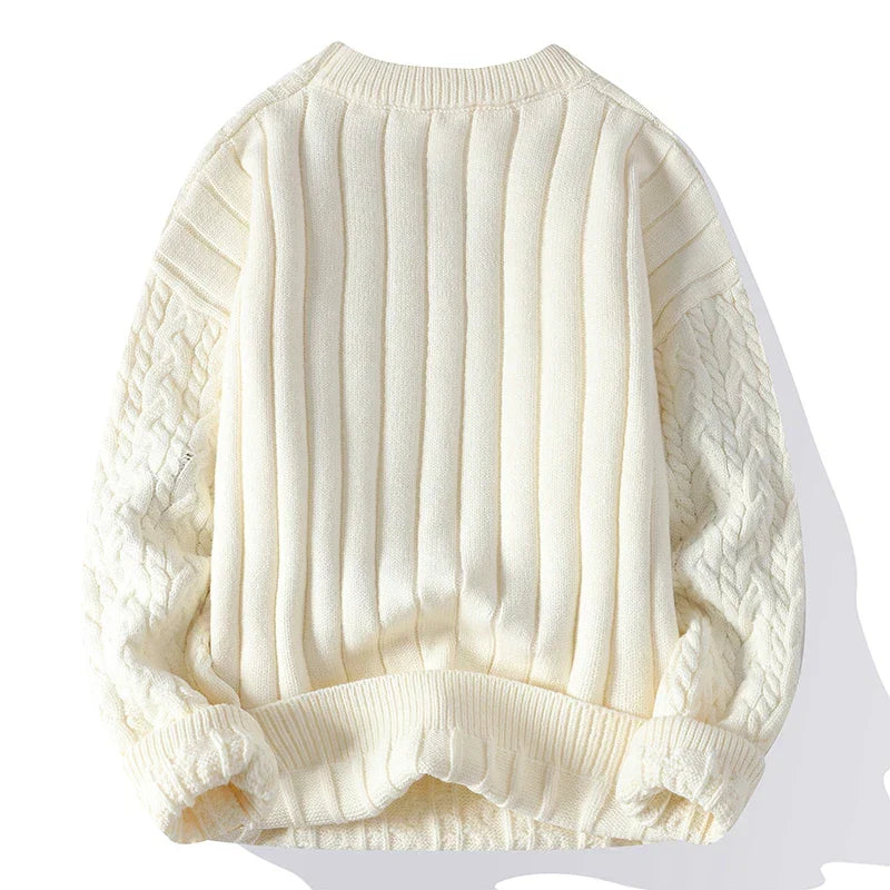 Damen Strickpullover Mit Klassischem Zopfmuster