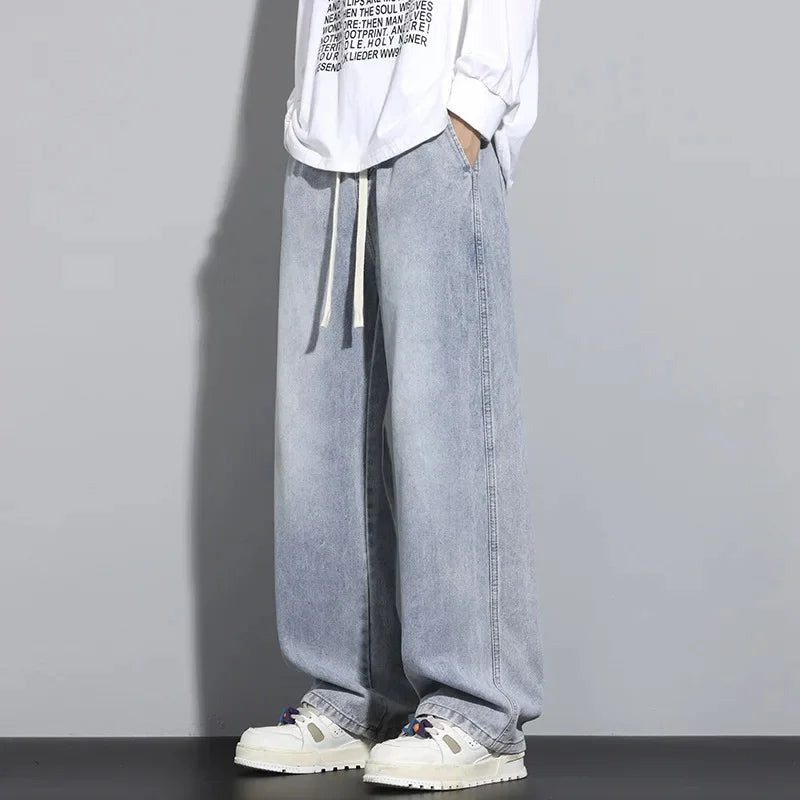 Herren Baggy Jeans | Verstellbarer Kordelzug