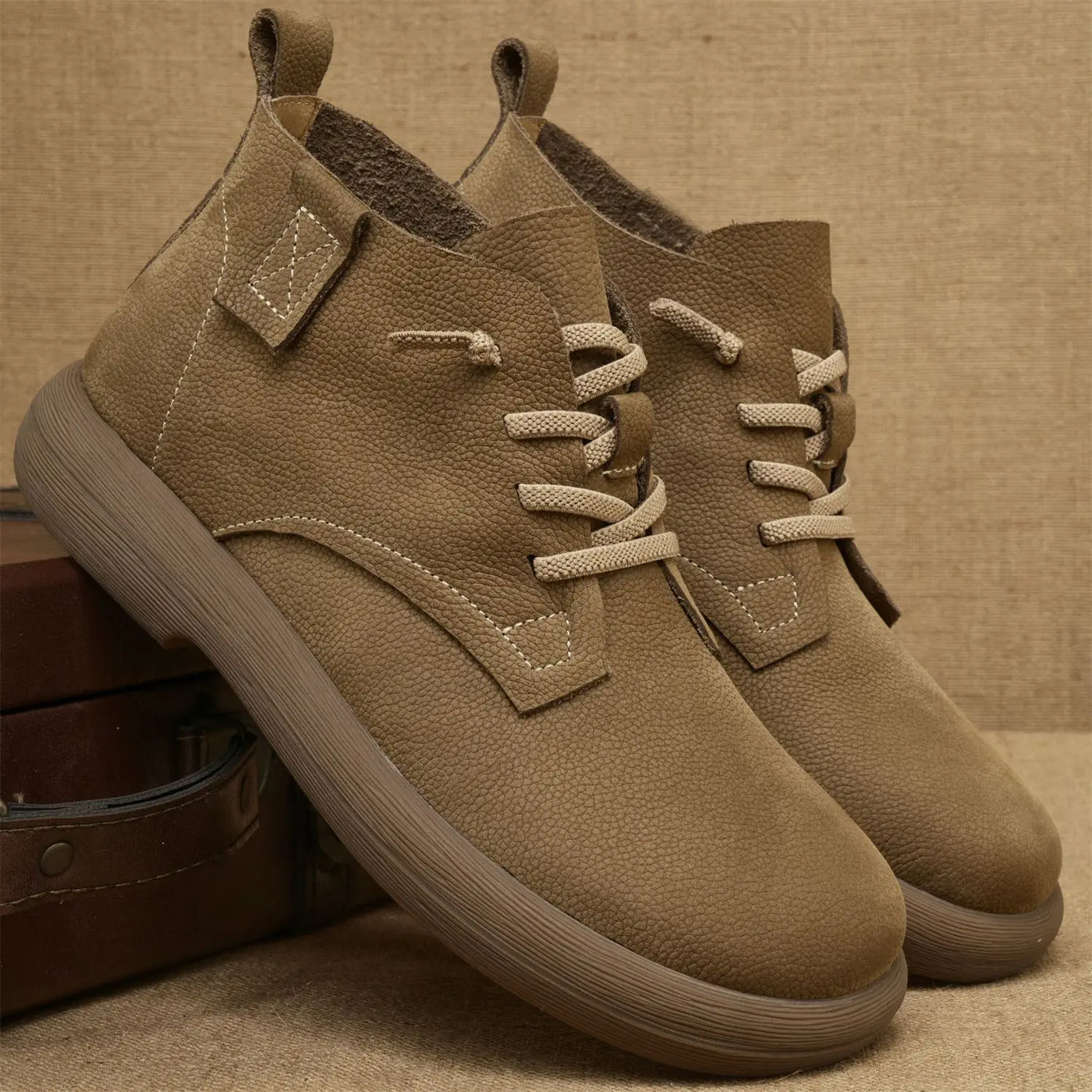 Kellington | Herren Vintage Kurzstiefel mit weicher Sohle und Schnürung