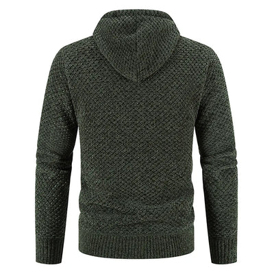 Wyatt | Herren Strickjacke mit Kapuze & Futter | Warme Winterjacke mit Reißverschluss