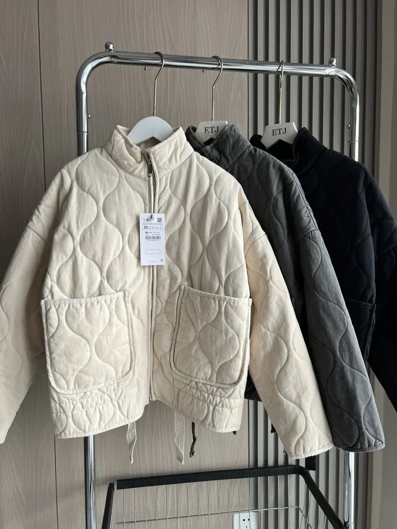 Kuschelige Winterjacke mit Taschendetails