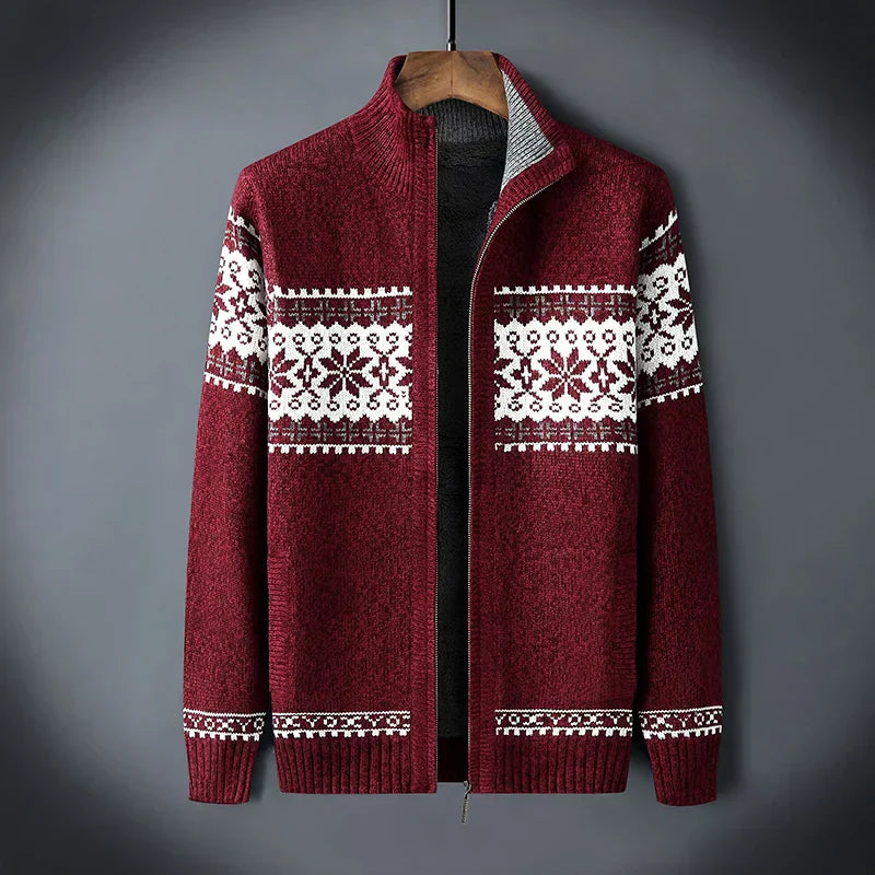 Logan | Vintage Strickjacke mit Reißverschluss