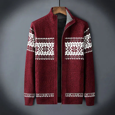 Logan | Vintage Strickjacke mit Reißverschluss