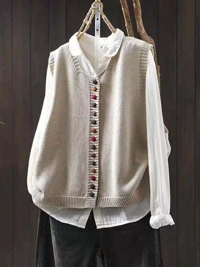 Rosalie | Strickweste mit Knöpfen