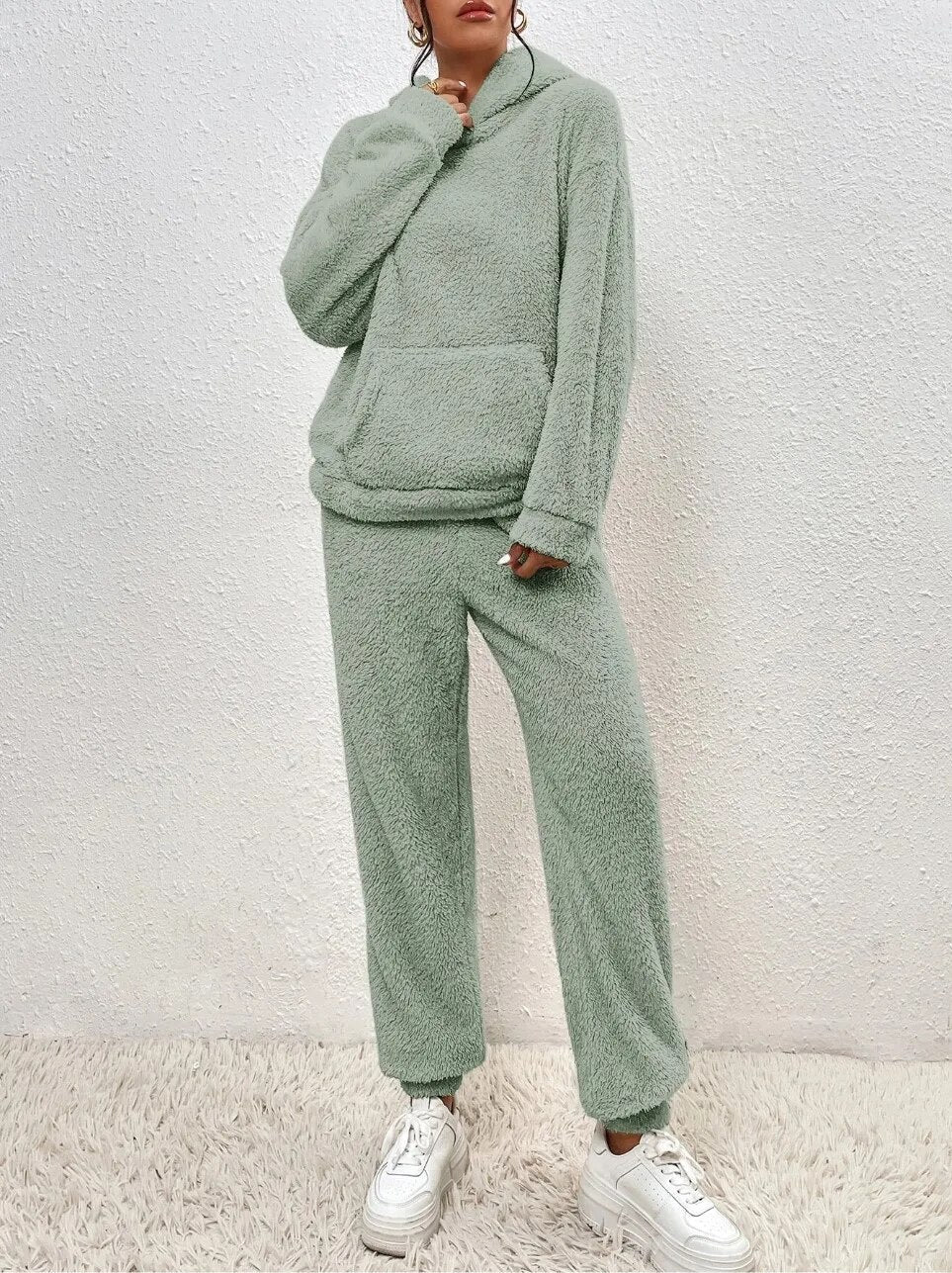 Wilfriede | Damen Teddy-Hausanzug Zweiteilig | Kuschelig & Warm