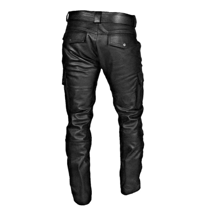 Herren Bikerhose Schwarz mit Cargotaschen – Stilvolle Motorhose für Freizeit und Motorradtouren