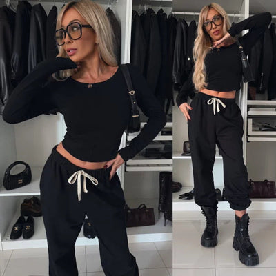 Sport Set Damen Atmungsaktiv Zweiteiler Set für Fitness und Freizeit