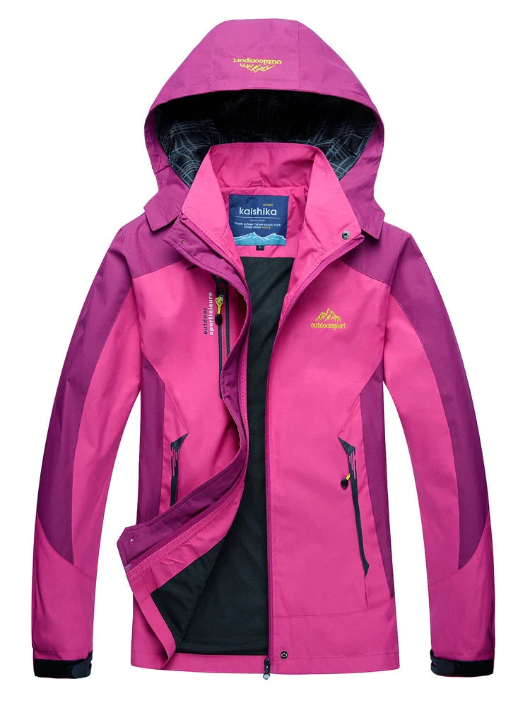 Louise | Damen Wasserdichte Windbreaker-Jacke mit Sportlicher Kapuze und Modernem Design