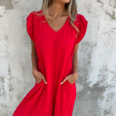 Damenkleid aus Chiffon mit Leopardenmuster und fließendem Schnitt