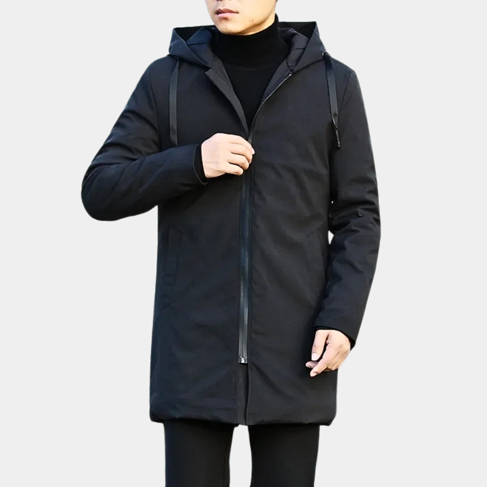 William | Herren Winterjacke mit Kapuze | Gefütterte Übergangsjacke für kalte Tage