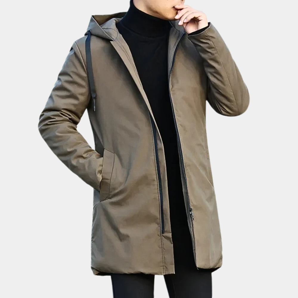 William | Herren Winterjacke mit Kapuze | Gefütterte Übergangsjacke für kalte Tage