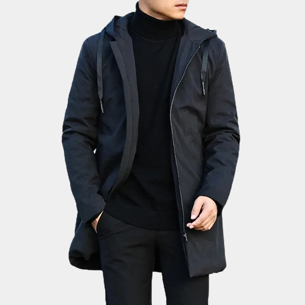 William | Herren Winterjacke mit Kapuze | Gefütterte Übergangsjacke für kalte Tage