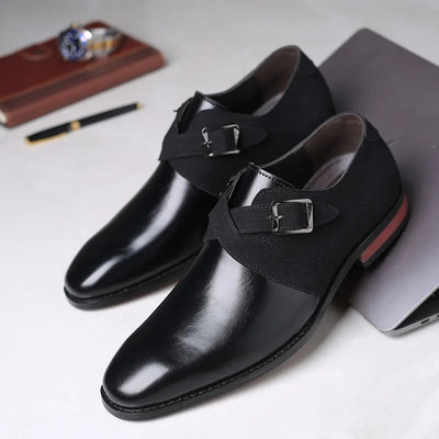 Herren Loafer Mit Doppelter Schnalle Und Zweifarbigem Design