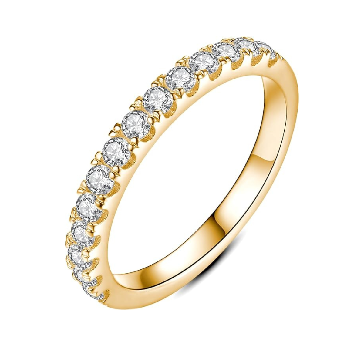 Eterna™ | Gold Moissanit Ehering