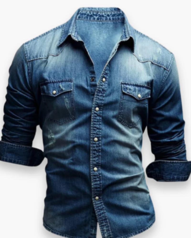 Herren Lässiges Denim Hemd | Zeitlos Elegant