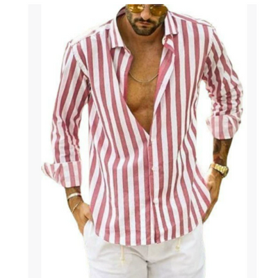 Langarmhemd Mit Streifen | Button Down Kragen