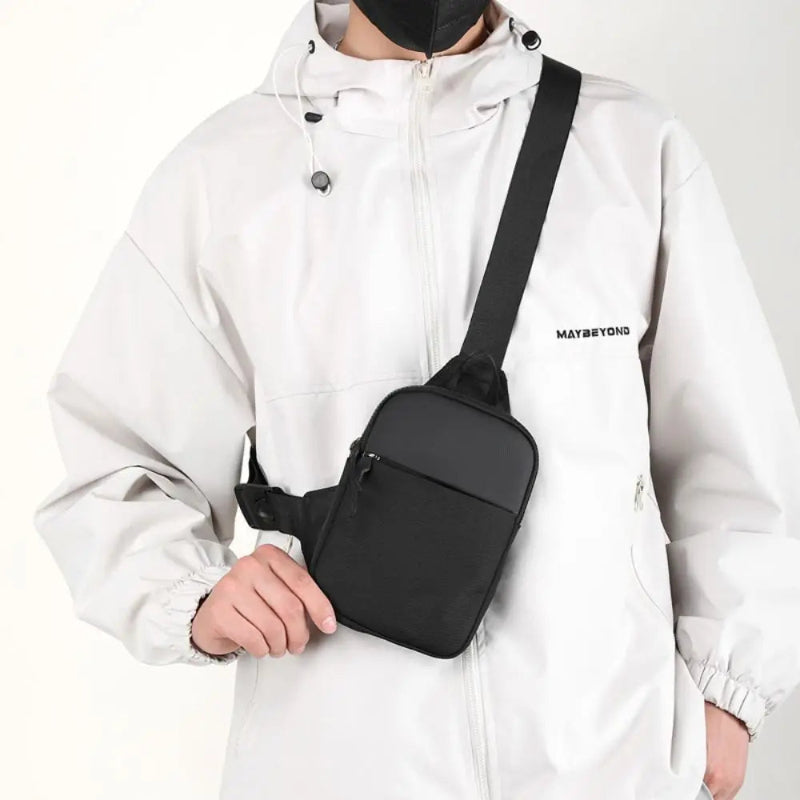 Wasserabweisende Canvas-Umhängetasche – Praktische Crossbody-Tasche für Herren zum Reisen und Wandern, kompakt und mit verstellbarem Tragegurt