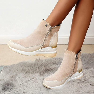 Stiefeletten für Damen mit Gummisohle und Fleecefutter – Stilvoll für Ausflüge und Spaziergänge