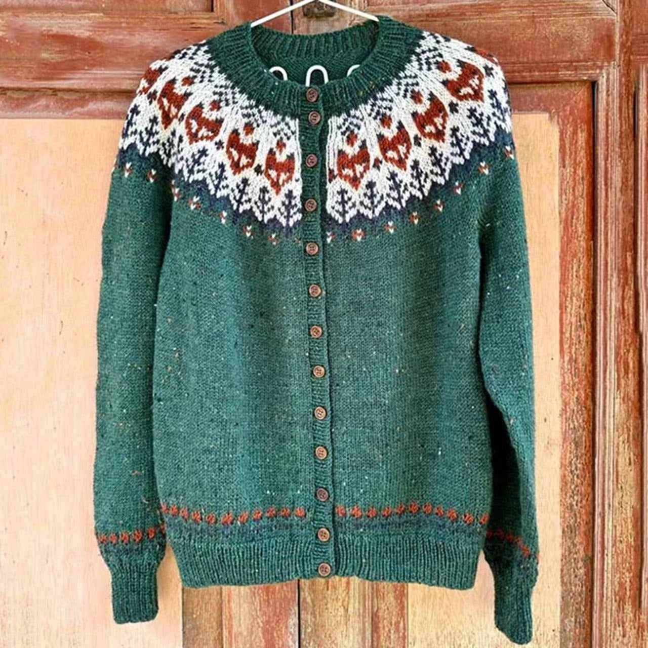 Carolina | Vintage Isländische Strickjacke