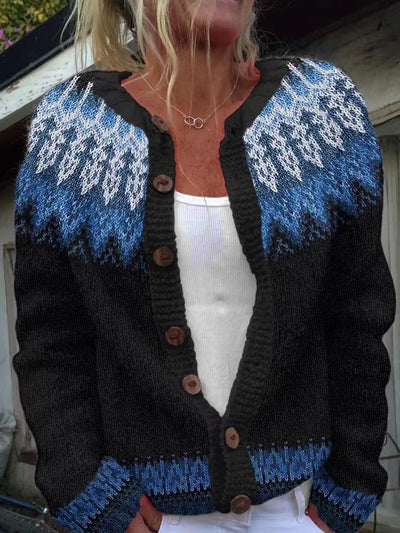 Elli | Vintage Isländische Strickjacke