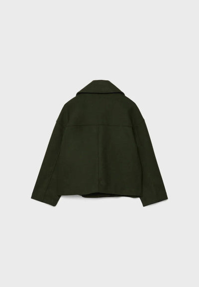 Damen Zweireihige Kurzjacke mit Breitem Reverskragen