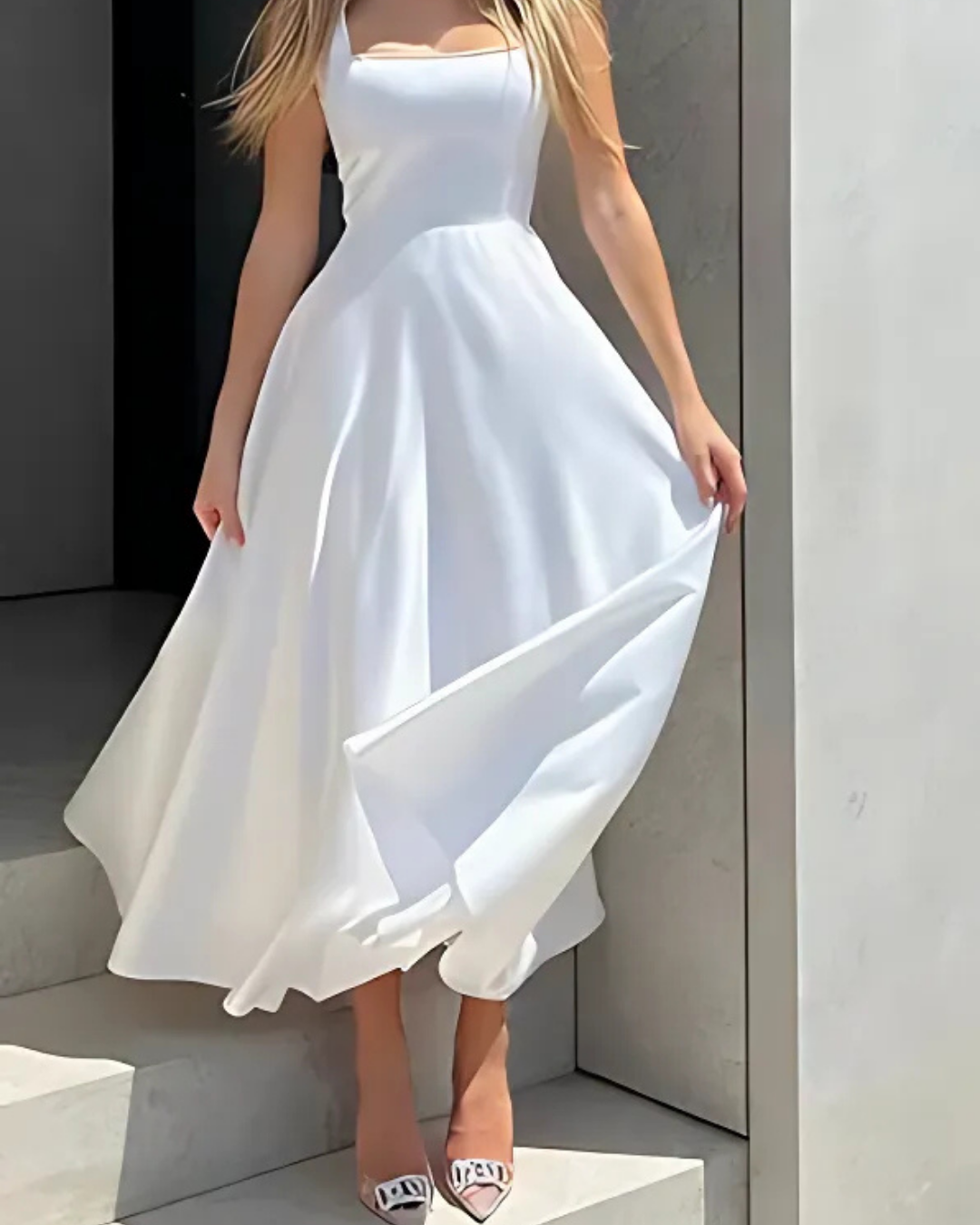 Damen Ärmelloses Maxi Kleid Mit Eleganter Silhouette