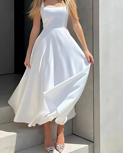 Damen Ärmelloses Maxi Kleid Mit Eleganter Silhouette