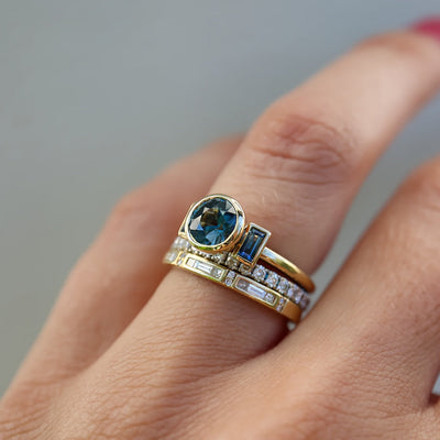 Grace - Vintage Gold & Zirkonia Ring Set