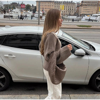 Elma | Klassische gestrickte Damenstrickjacke