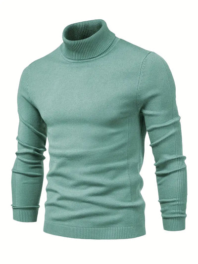 Salome | Herren Pullover Slim Fit Rollkragen, Langarm & Smart Casual