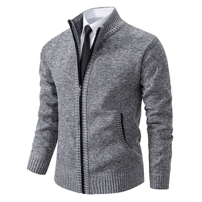 Herren Cardigan Mit Reißverschluss Im Klassischen Design