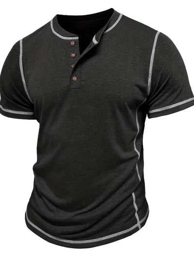 Orazio - Kurzarm T Hemd Mit Knopf